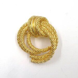 Dior Twist Knot Gold Plated Brooch